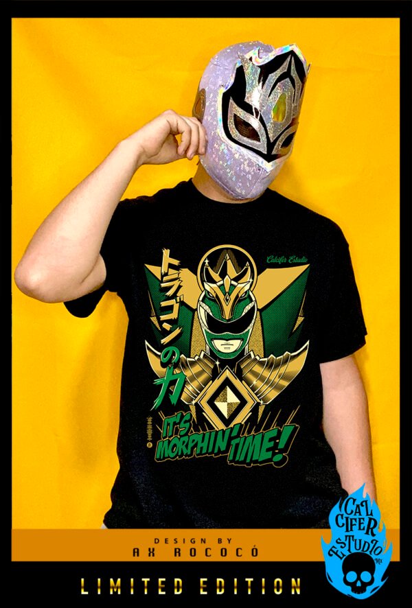 Playera Green Power Ranger Gold