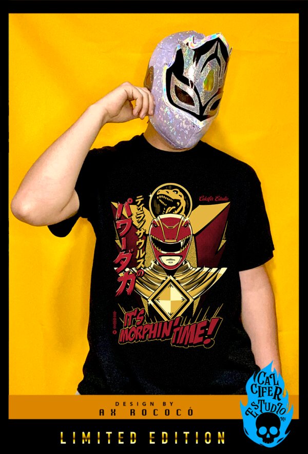 Playera Red Power Ranger Gold