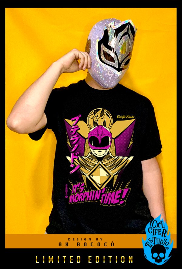 muck rosa ranger Playera Pink Power Ranger Gold