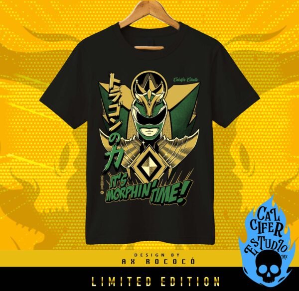 Playera Green Power Ranger Gold