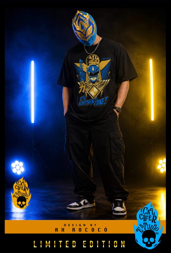 Playera Blue Power Ranger Gold